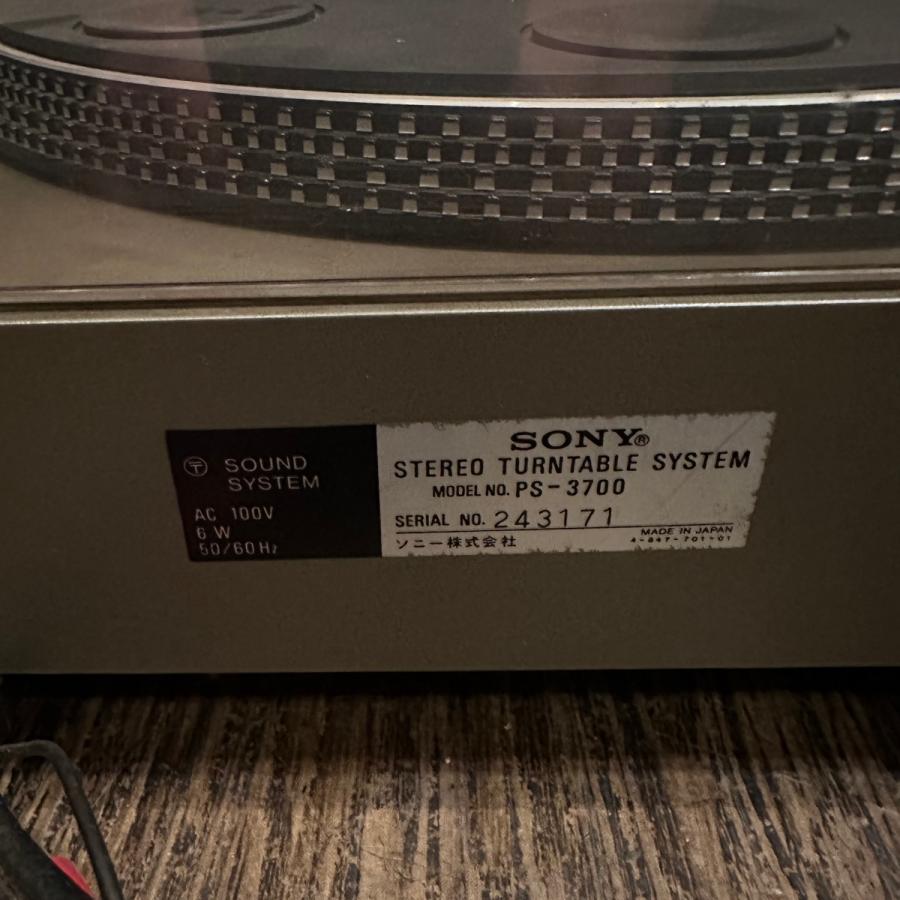 Technics（テクニクス） Sony PS-3700 Stereo Turntable ターン
