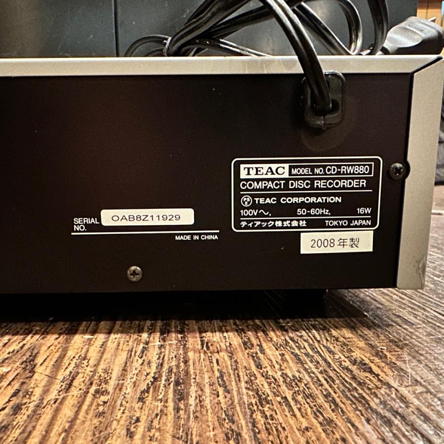 TEAC（ティアック） TEAC CD-RW880 CDレコーダー テック -d639