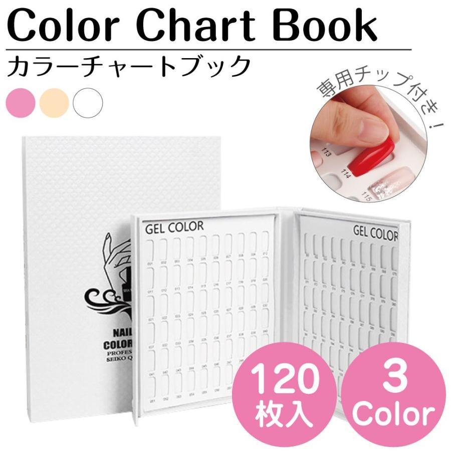 ネイル カラー チャート ブック カラーチャートブック120色 専用チップ