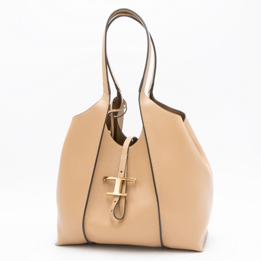 TOD'S（トッズ） トートバッグ ベージュ T TIMELESS T タイムレス