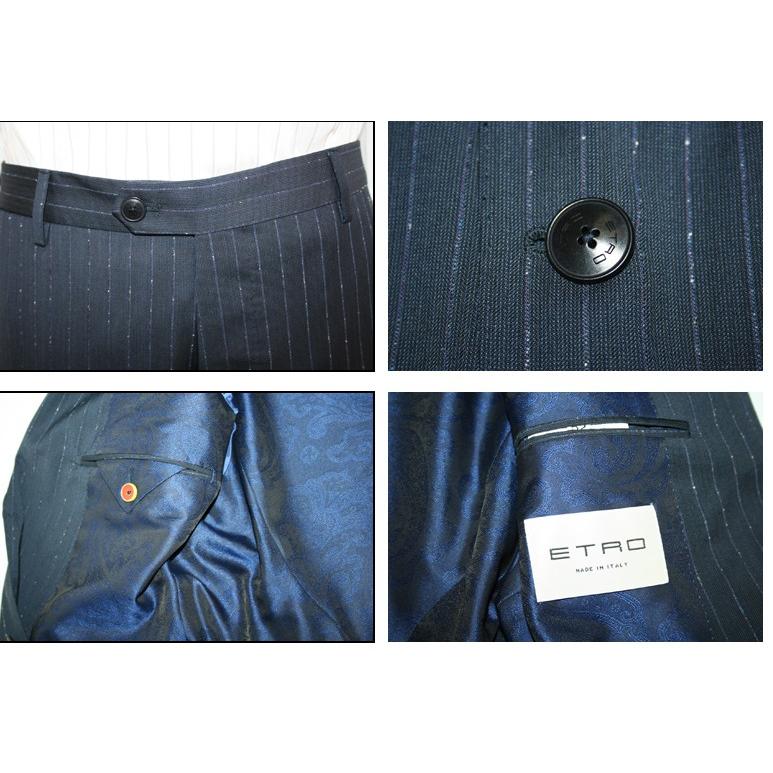 ETRO（エトロ） スーツ ストライプ 2ボタンスーツ ネイビー 52