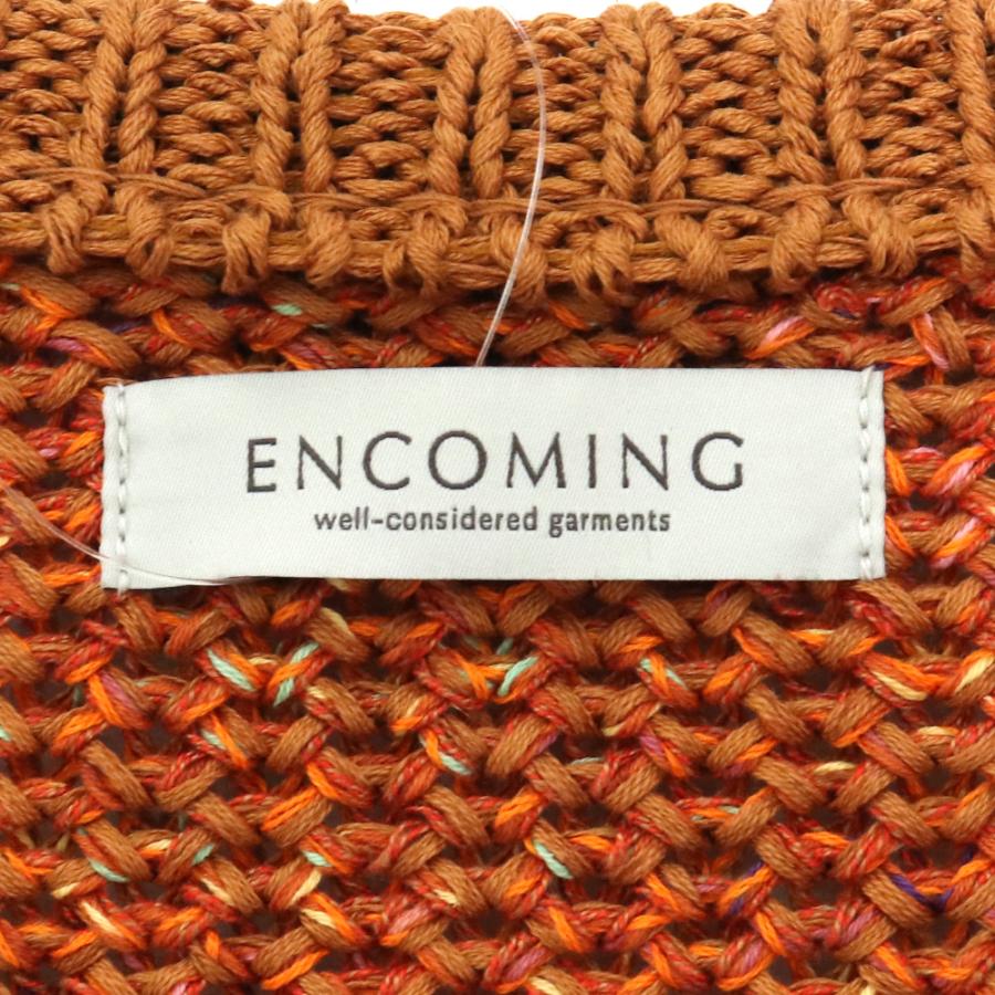ENCOMING 23SS Knitted Asymmetric Vest Mサイズ オレンジ SS23-KNAV
