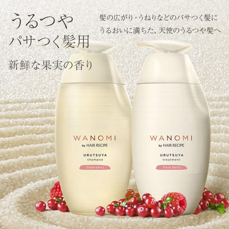 WANOMI 和の実 シャンプー トリートメント うるつや パサつく髪用 本体