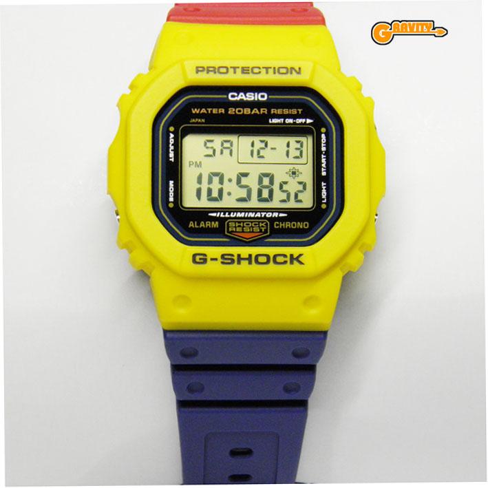 G-SHOCK DWE-5610 MY イエロー×レッド×ネイビー DW-5600RBベース CASIO