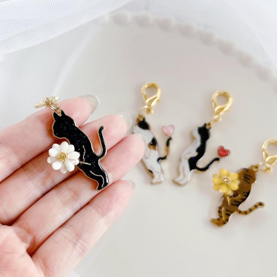 セッティング台 猫のチャーム デコ土台 レジン土台 きれいめゴールド