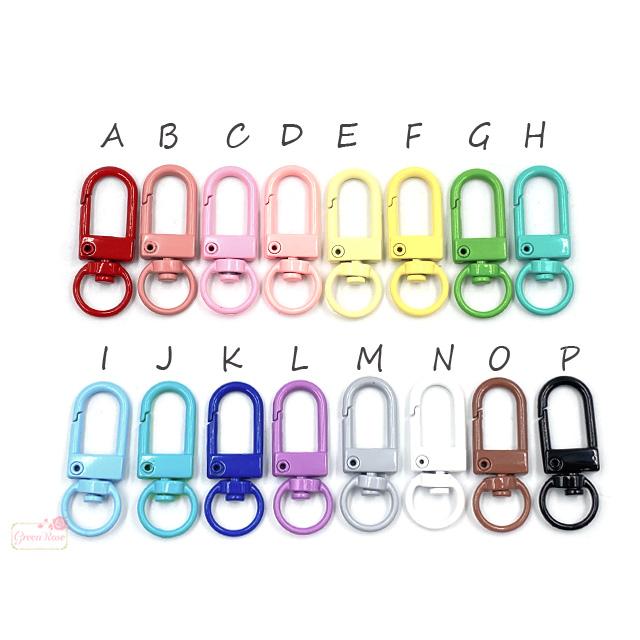 カラフル ナスカン カラビナ キーホルダー 金具 10個 2210 kanagu622