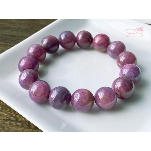 ルビー ブレスレット 天然石 パワーストーン 宝石の女王 13mm nsw-311