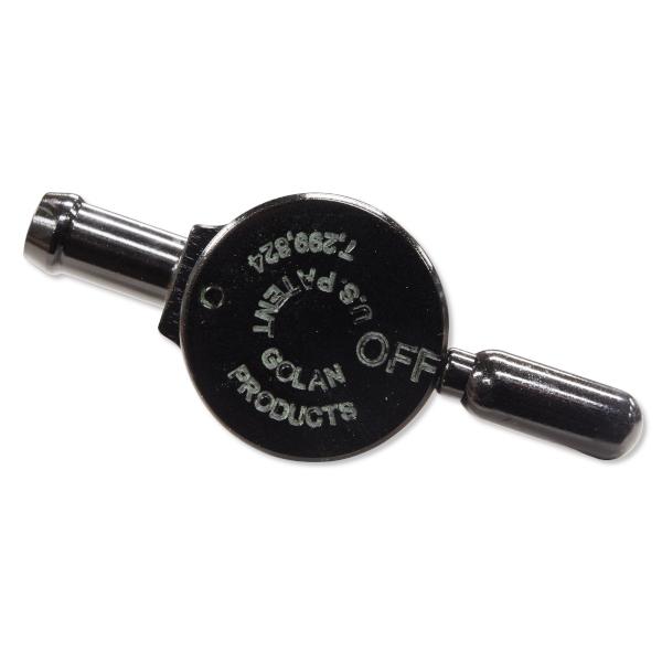 ○GOLAN クリックスリックガスコック 22mmナット ブラック ストレート