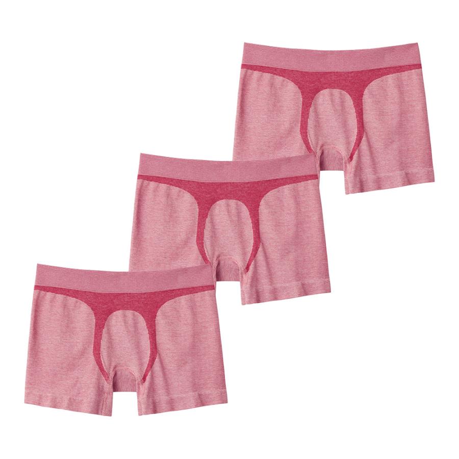 YG 福袋 2024 メンズ ボクサーパンツ 前とじ 同色3枚セット 綿混 成型