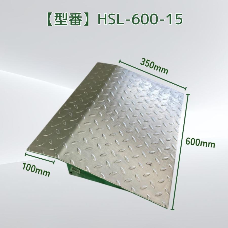 法山本店 歩道上り スロープ 段差解消 HSL-600-15 適用段差15cm 耐荷重