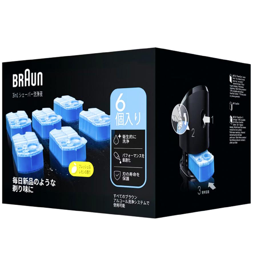 BRAUN（ブラウン） 電気シェーバー用洗浄液 6個入 : GYY - 通販