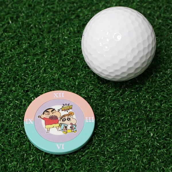 HTCゴルフ オリジナル クレヨンしんちゃん チップマーカー ピンク