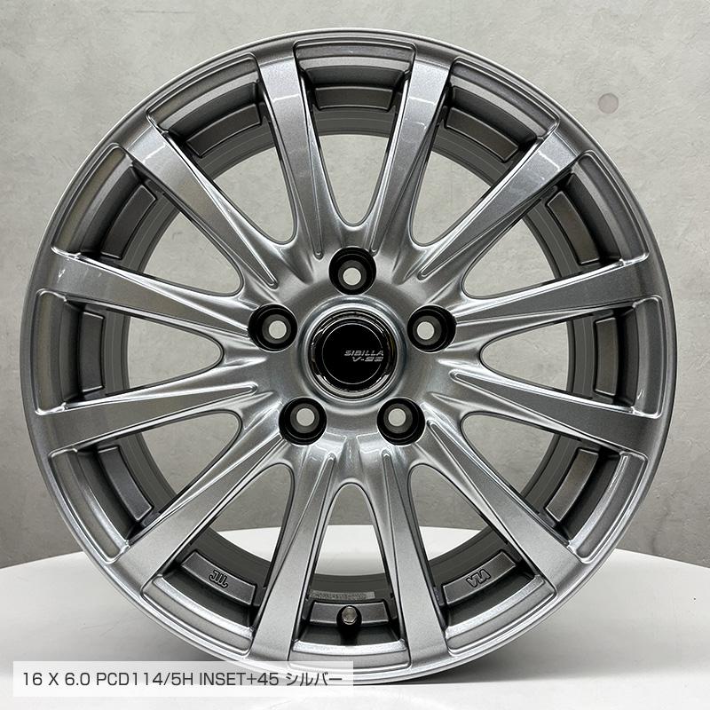 ブリザック VRX3 205/65R16 95Q シビラ V-28 16×6.0 PCD114/5H +45