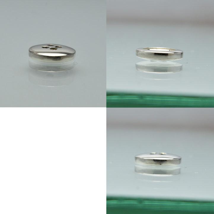 銀製 シルバーボタン#A (直径:9mm 厚み:2.2mm) シルバー925 裁縫