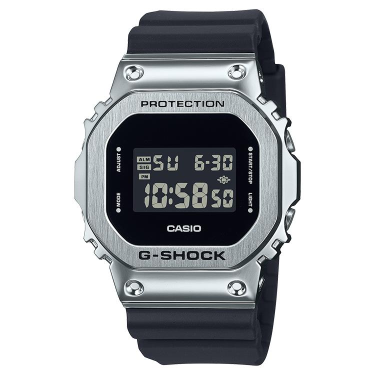 G-SHOCK gショック メタルベゼル デジタル ブラック シルバー ペア