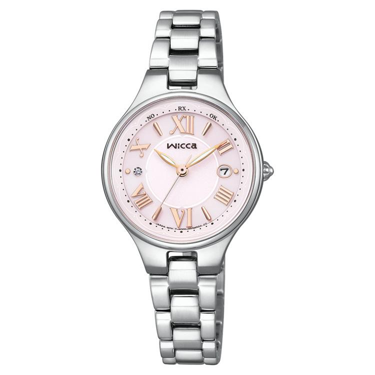 wicca（ウィッカ） ソーラーテック電波時計 ステンレスバンド シルバー