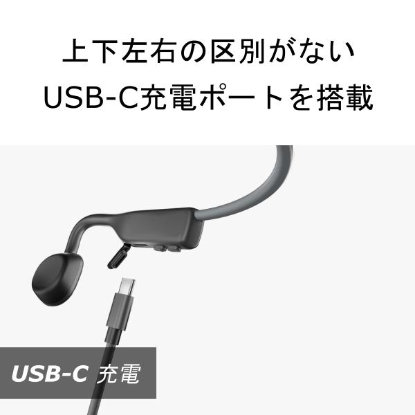 Shokz（ショックス） 骨伝導 OpenMove Slate Grey 耳を塞がない