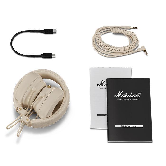 MAJOR Marshall Major V Cream ワイヤレスヘッドホン 折り畳み可能