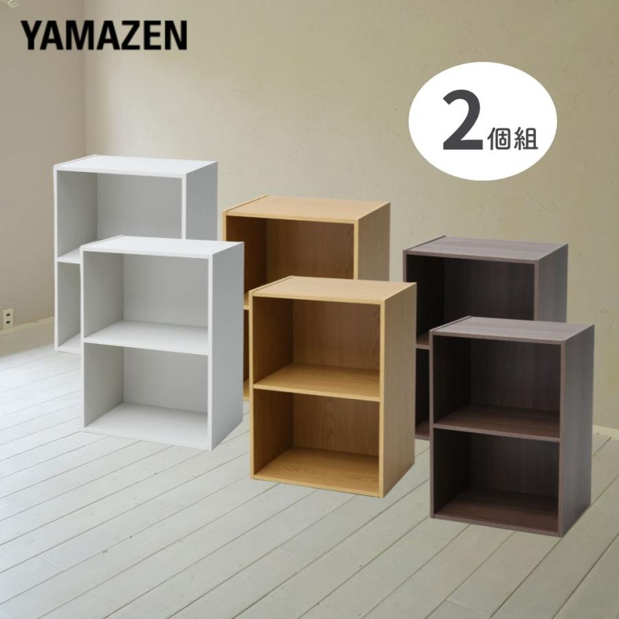 山善（YAMAZEN） カラーボックス 2段 2個セット 収納 おしゃれ 収納