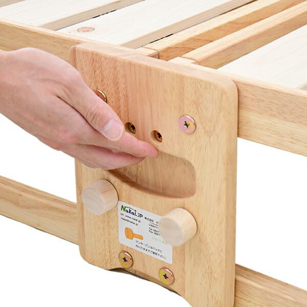 中居木工 ひのき 折りたたみベッド 木製 シングル すのこベッド