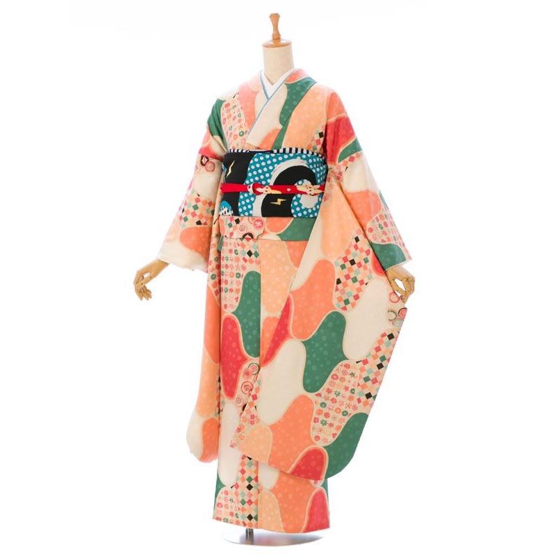 2月〜12月【振袖レンタル】モダンアンテナ (ピンク系)|普通サイズ 結婚