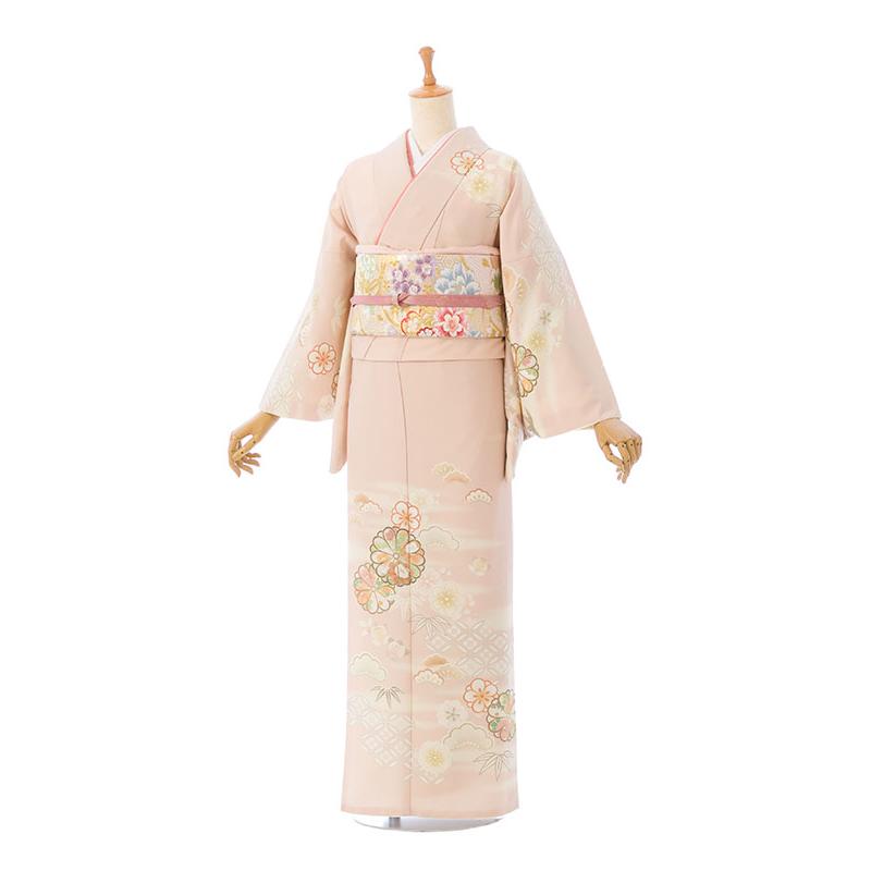 レンタル着物|訪問着|JAPAN STYLE|153〜165cm|訪問着フルセット(ピンク