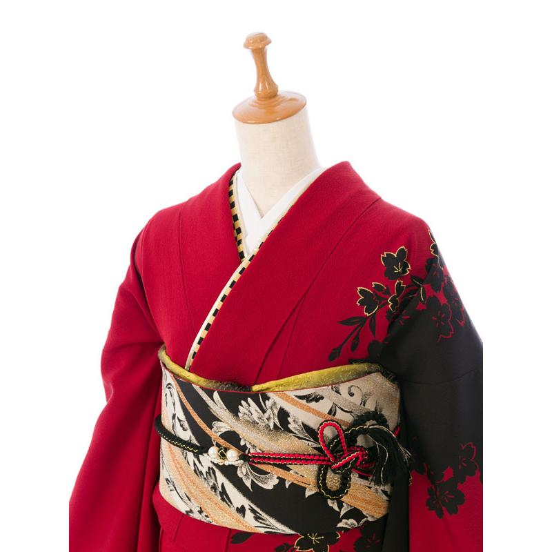2〜12月】正絹振袖|着物レンタル|150〜163cm|振袖フルセット(赤系