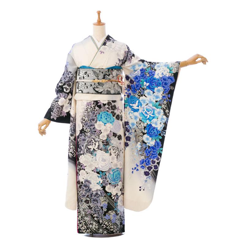 2〜12月】正絹振袖|着物レンタル|163〜170cm|振袖フルセット(白系