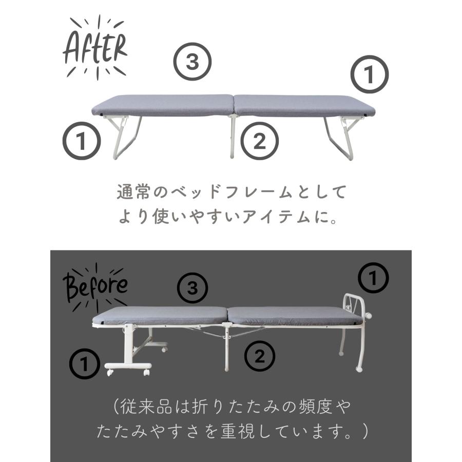 ベッド 完成品 シングル 並べる 連結 折りたたみベッド 折り畳みベッド