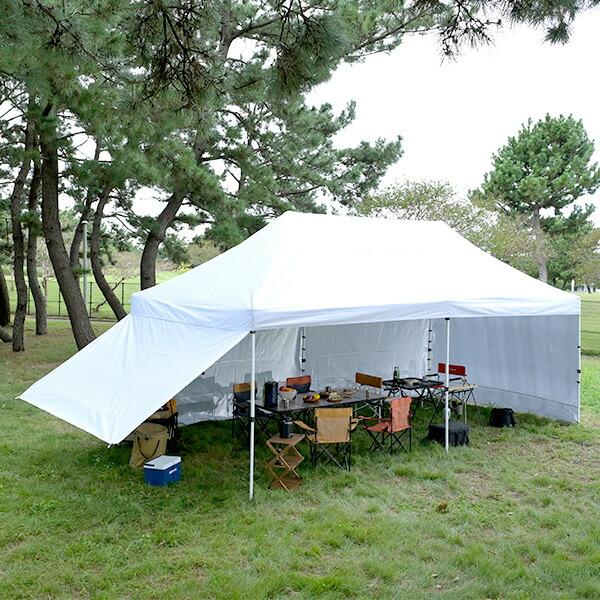 山善（YAMAZEN） サイドシート4枚付き ワンタッチタープテント 3×6m