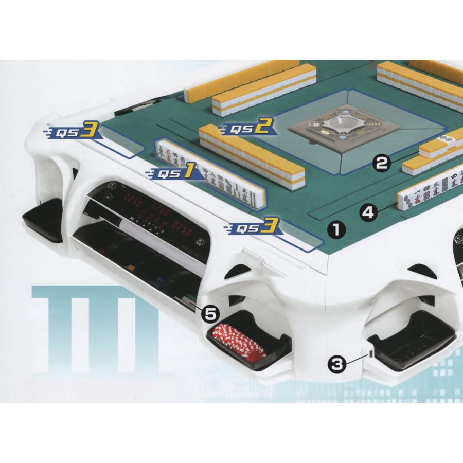 全自動麻雀卓アモスレックスIII（AMOS REXX3）- ホワイト枠 : 麻雀用具