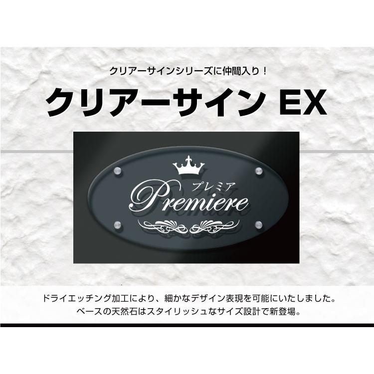 アクリル銘板 黒御影石 クリアーサインEX H350×W600×D20mm マンション