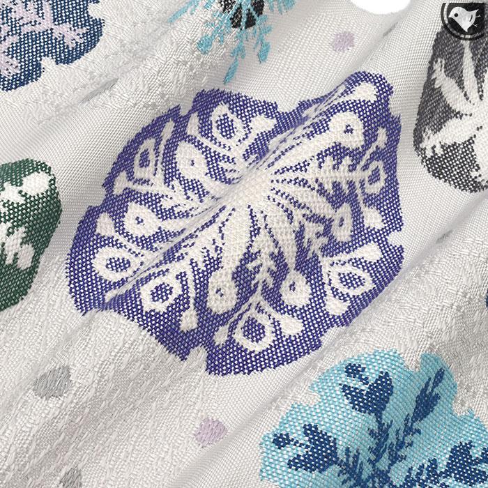 西陣織 帯屋捨松 謹製 “雪文” 八寸 名古屋帯 正絹 日本製 : 帯専門店