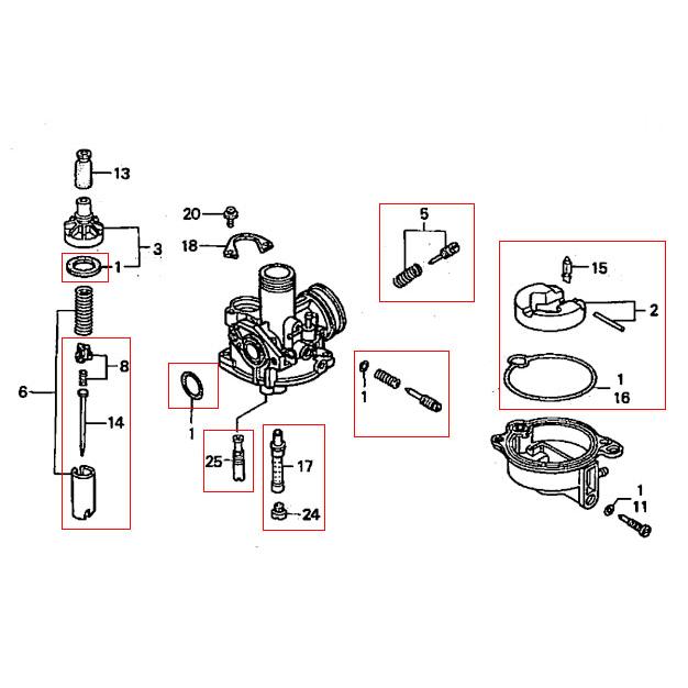 Live Dio AF34 AF35 キャブレター リペアキット / ディオ ZX 新品