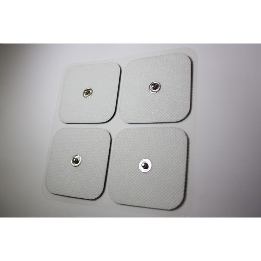 EMS・低周波用交換粘着スナップパッド (5x5cm角形4個) : E-PAD EMS低