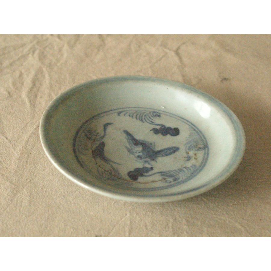 元時代 景徳鎮 青花魚藻文 古染付中皿18cm 15世紀 アジア 古玩 中国
