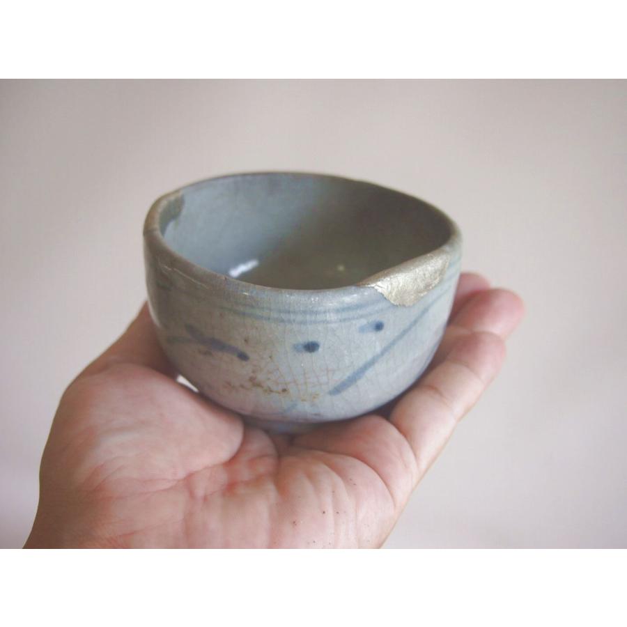 江戸時代 木原窯 歪み茶碗2客10cmペア 台座付 茶道 茶道具 古伊万里