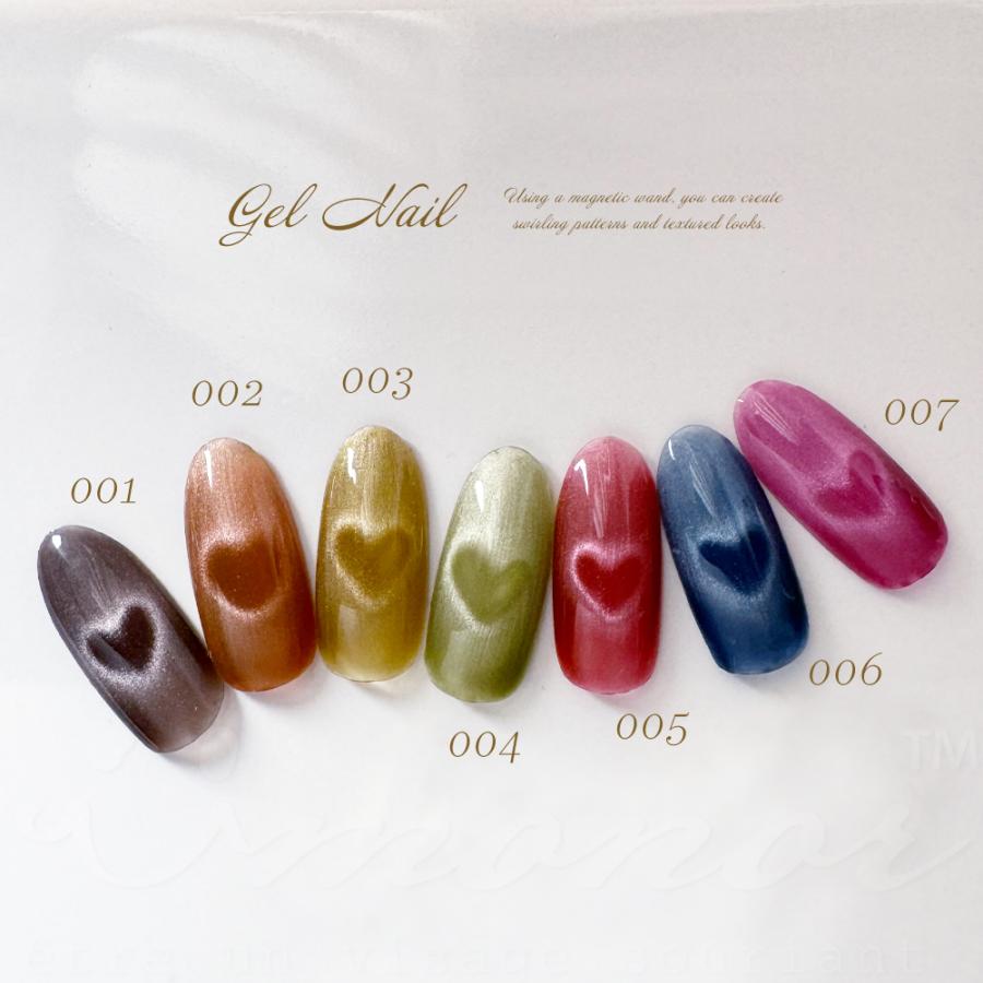 ネイルカラー うるっと艶感 ぷるぷる マグネットネイル ジェル 7色