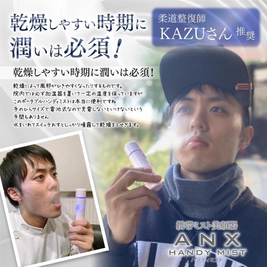 ANX 携帯 超音波 ナノ ミスト 美顔器 ハンディーミスト 乾電池式 2025