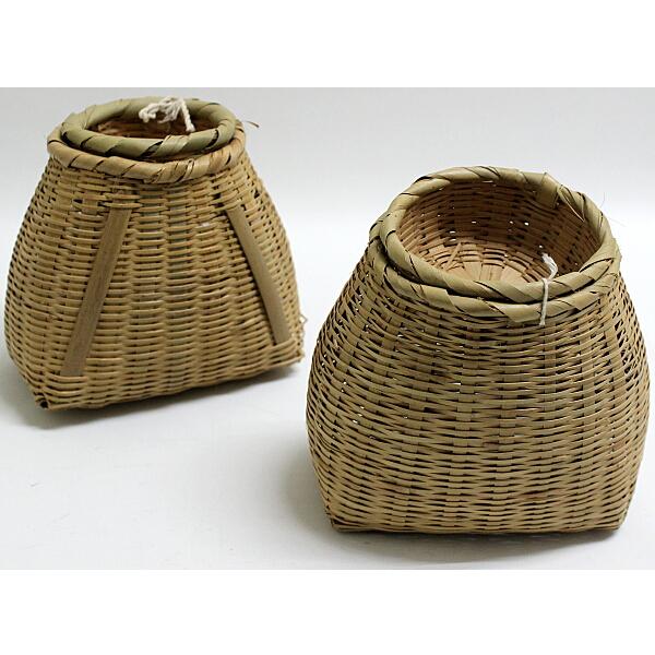 2個セット 竹ビク 小型 竹魚籠 レトロ アンティーク [TI] : エナドット