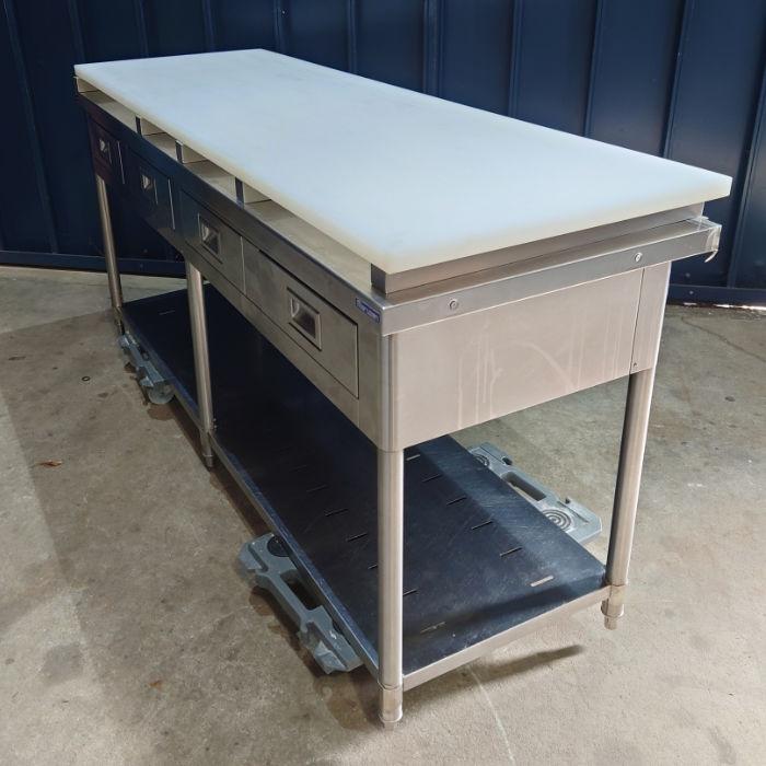 マルゼン（MARUZEN） 【引取限定】引出付作業台・引出しスノコ板付