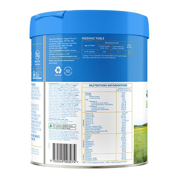 Bellamy's（ベラミーズ）オーガニック Organic 粉ミルク ステップ2（6