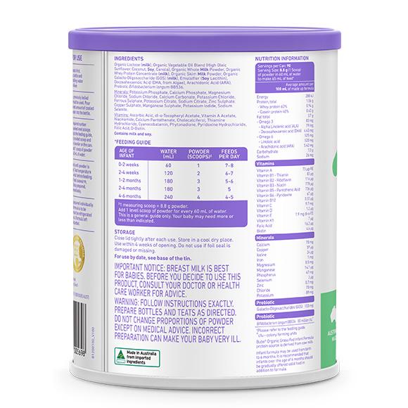 Bubs（バブズ）オーガニック Organic 粉ミルク ステップ1（0〜6カ月