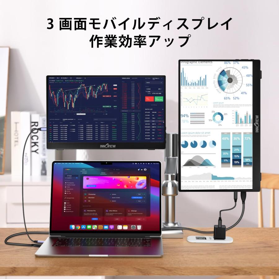モバイルモニター 15.6インチ InnoView モバイルディスプレイ 自立型