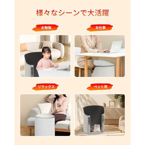 パネルヒーター 足元540°全方位発熱2025新登場デスクヒーター 筒型 遠