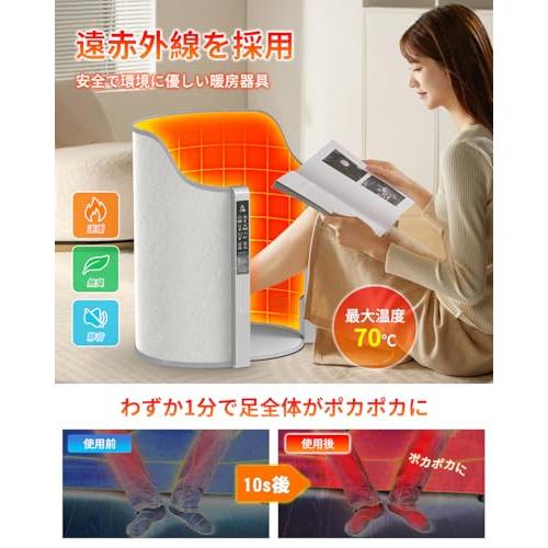 パネルヒーター 足元540°全方位発熱2025新登場デスクヒーター 筒型 遠