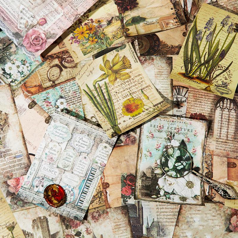 コラージュ 素材 デザイン ペーパー ジャンクジャーナル アンティーク