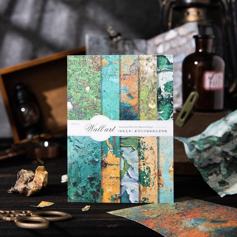 コラージュ 素材 デザイン ペーパー テクスチャ レンガ ペンキ