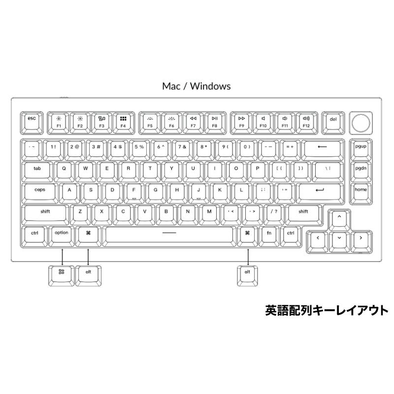 Keychron（キークロン） Keychron Q1 V2 QMK シルバーグレー Mac英語
