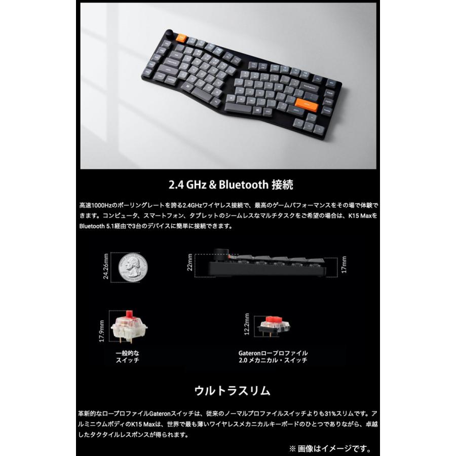 Keychron（キークロン） Keychron K15 Max Alice QMK 英語配列 ホット